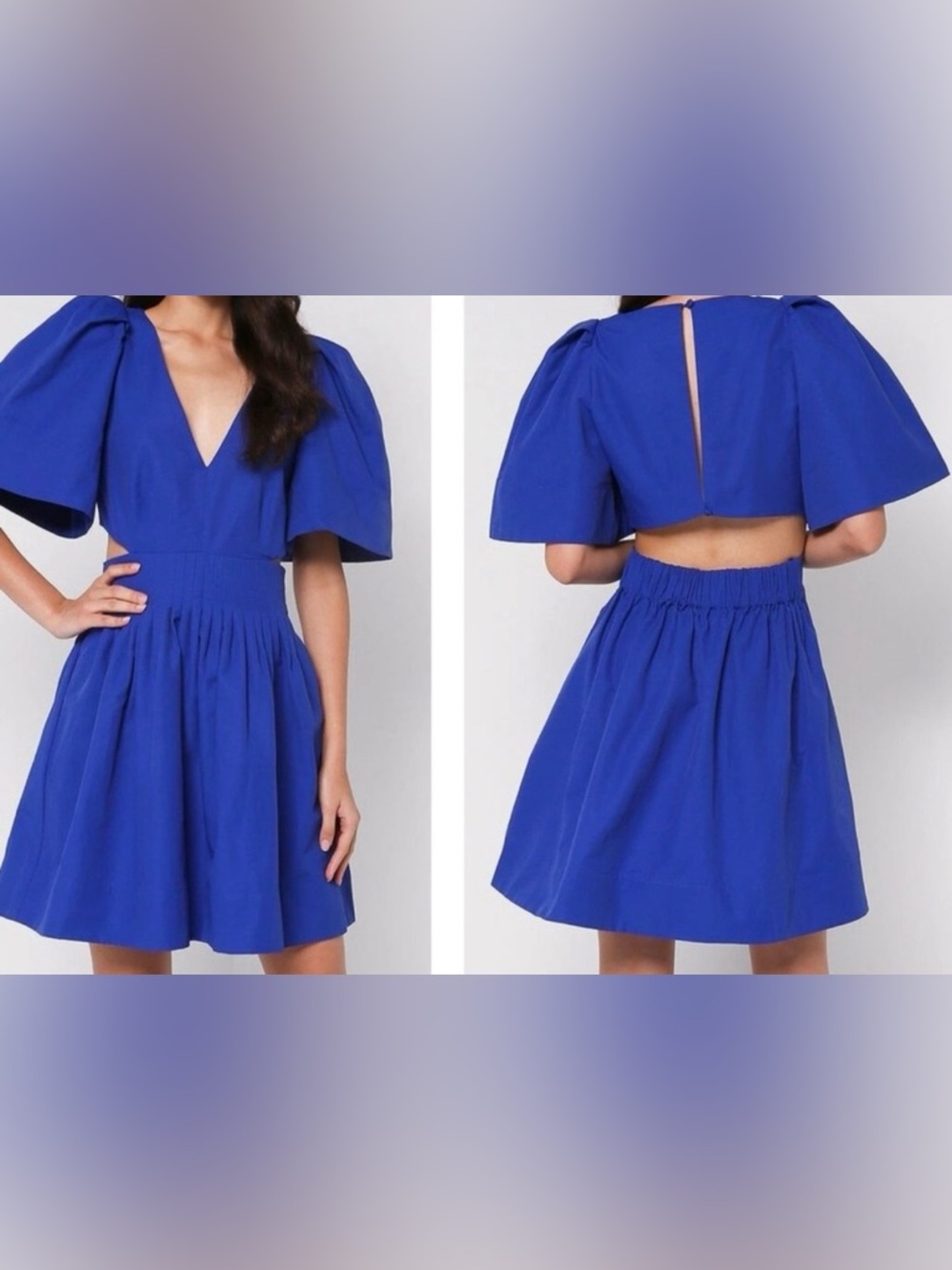 Banana Republic Cobalt Blue Short Sleeve V-Neck Mini Dress | Brand New w/ Tags